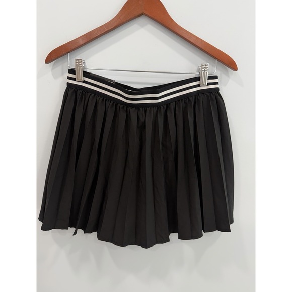 Vanilla Star Dresses & Skirts - Vanilla Star Pleated Mini Skort L Striped Waistband Tennis Pickleball Preppy
